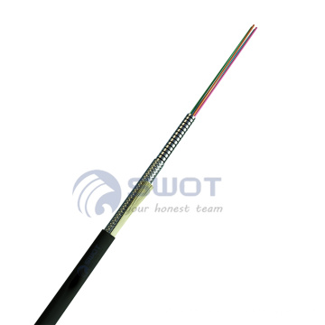 Wanbao Outdoor Tactical 2 Core Armored Optical Fiber 4.8mm Used For Field Operation